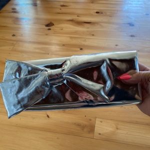 Christian Louboutin silver clutch